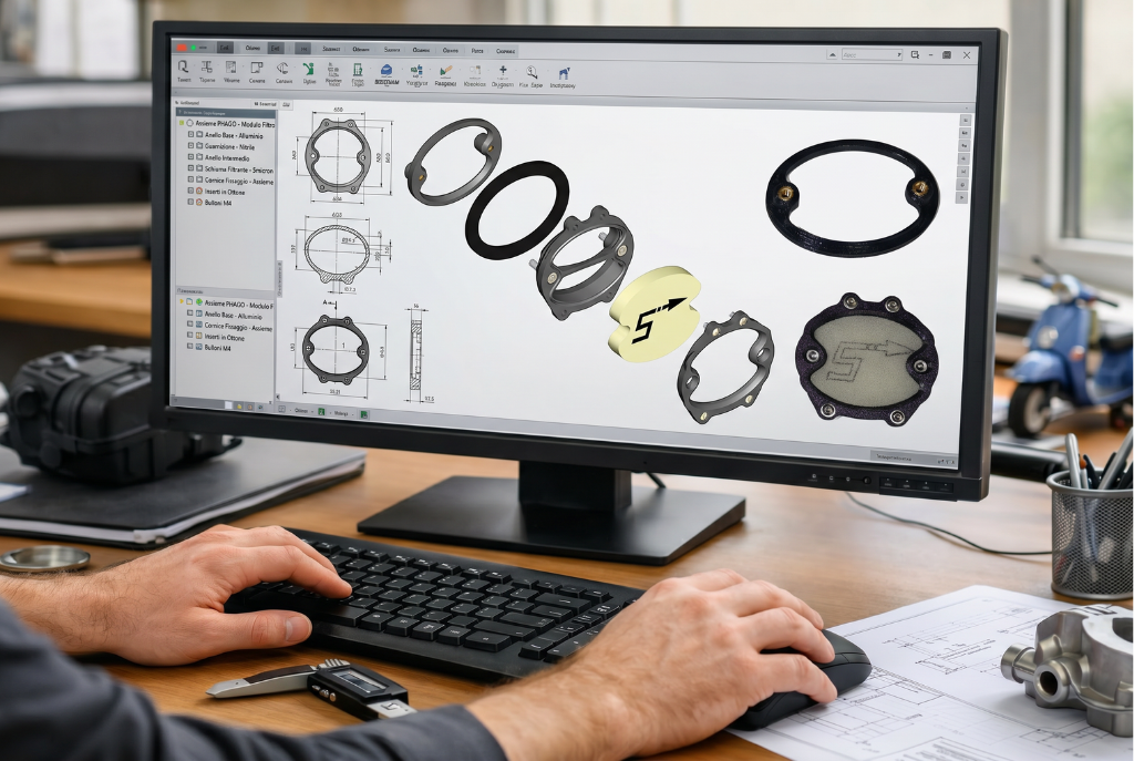 Progettazione meccanica 3D Sil-tech
